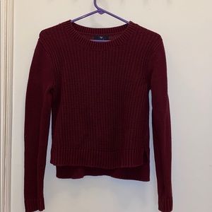 Maroon crewneck sweater from Gap